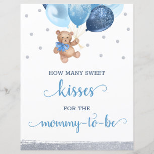 Jeu de devinette de câlins Ourson pour Baby Shower