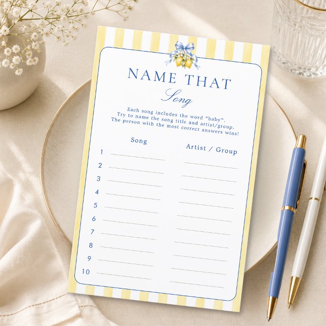 Jeu de devinette de chanson pour Baby Shower neutr (Créateur téléchargé)