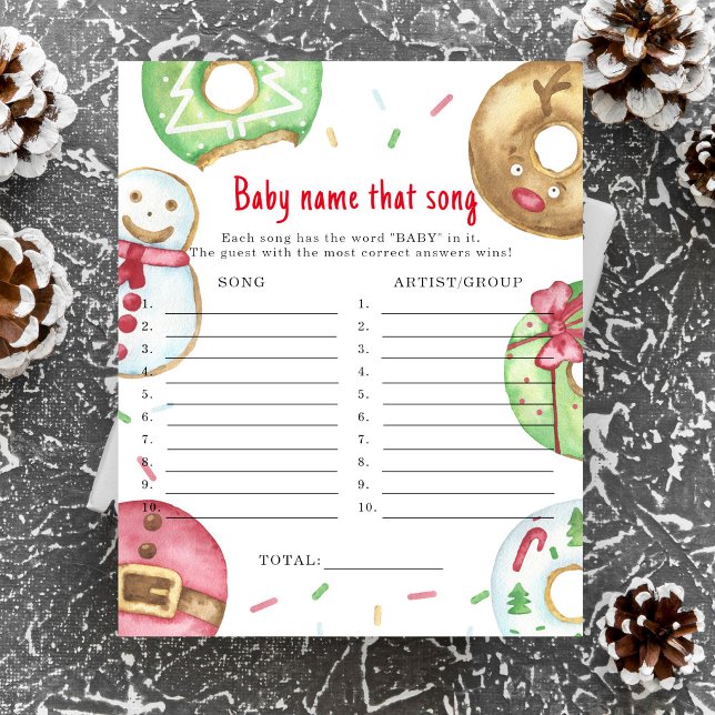 Jeu de devinette de chanson pour une baby shower d (Créateur téléchargé)