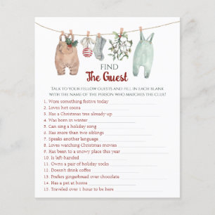 Jeu de devinette de l'invité vêtu pour Noël 