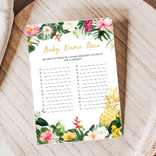 Jeu de devinette de nom de bébé Shower Aloha Baby