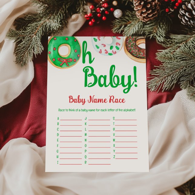 Jeu de devinette de nom de bébé Shower Baby Donut  (Créateur téléchargé)