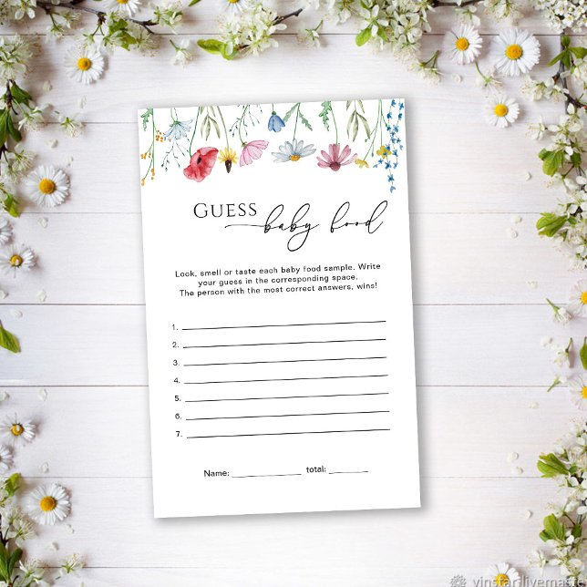 Jeu de devinette de nourriture pour bébé Fleurs sa (Créateur téléchargé)