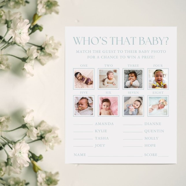 Jeu de devinette de photo de bébé pour Baby Shower (Créateur téléchargé)