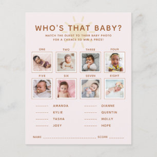 Jeu de devinette de photo de bébé Shower Sunshine