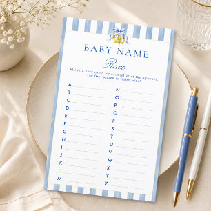 Jeu de devinette de prénom de bébé Baby Shower Côt