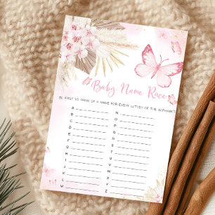Jeu de devinette de prénom pour Baby Shower Papill