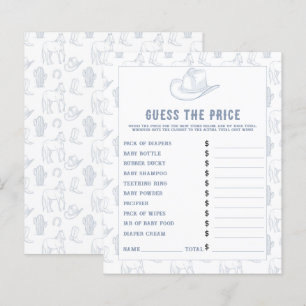 Jeu de devinette de prix Baby shower Toile De Jouy