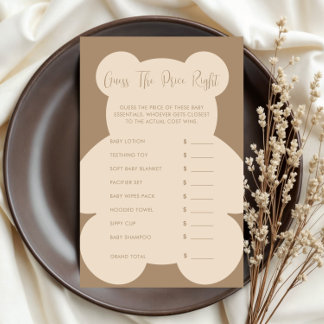 Jeu de devinette de prix Beige Bearly Wait