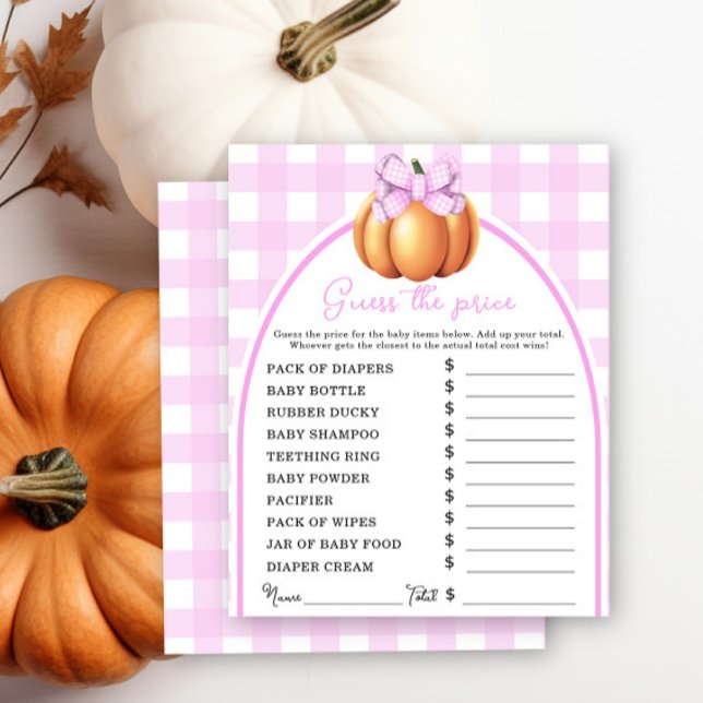 Jeu de devinette de prix de Baby shower arc en ros (Créateur téléchargé)