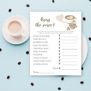 Jeu de devinette de prix pour baby shower autour d