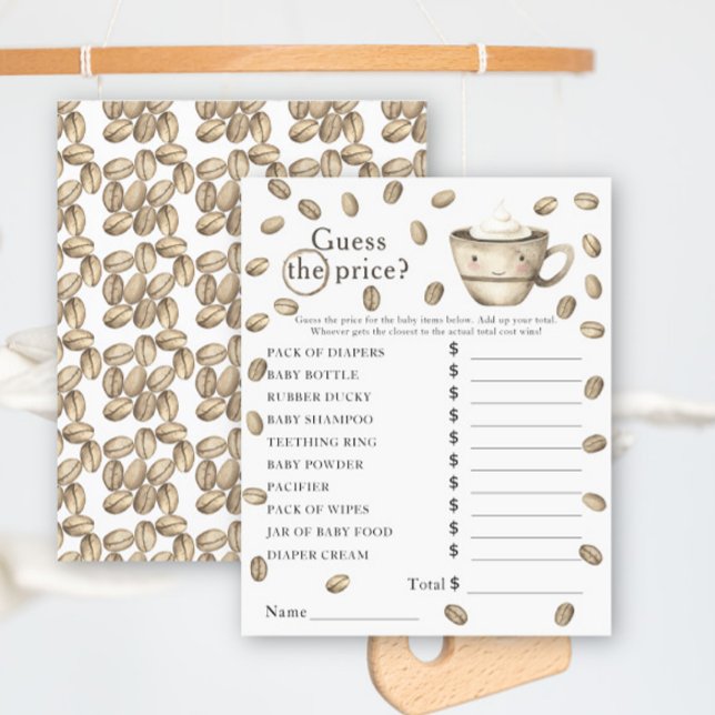 Jeu de devinette de prix pour Baby Shower autour d (Créateur téléchargé)