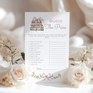 Jeu de devinette de prix pour une baby shower sur