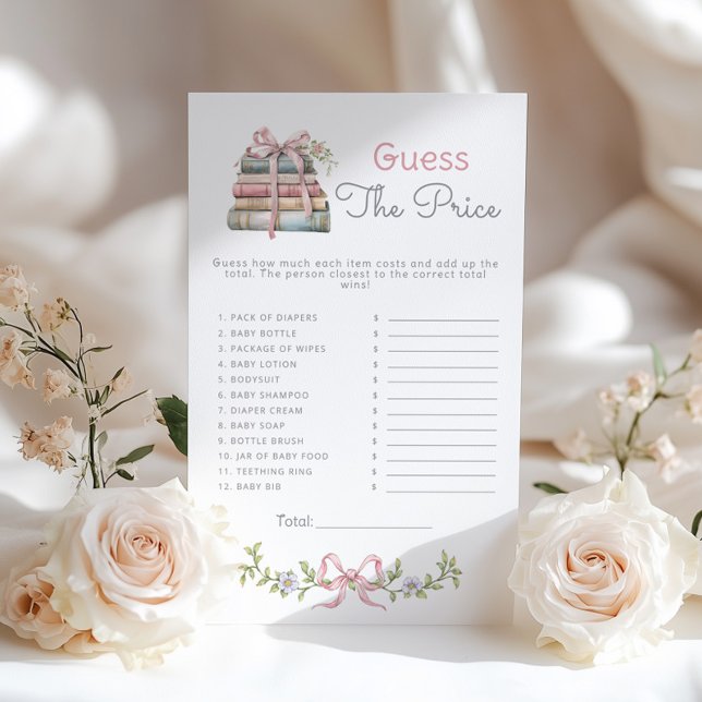 Jeu de devinette de prix pour une baby shower sur  (Créateur téléchargé)