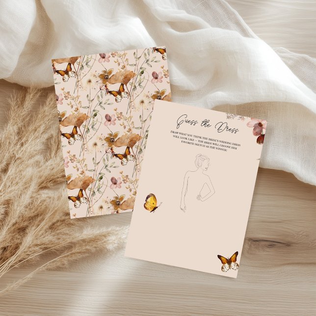 Jeu de devinette de robe de fleurs sauvages beige  (Créateur téléchargé)