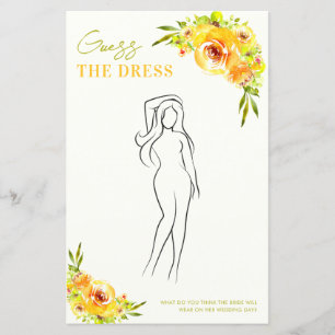 Jeu de devinette de robe de Floral Jaune Citron po
