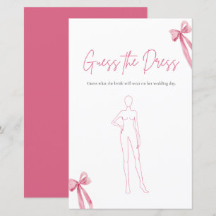 Jeu de devinette de robe de mariée à nœud rose mod