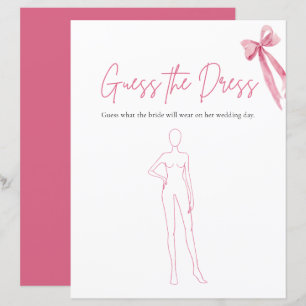 Jeu de devinette de robe de mariée à nœud rose pou