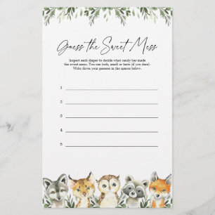 Jeu de devinette du doux désordre pour Baby Shower