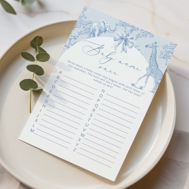 Jeu de devinette du nom de bébé Toile Jungle Baby  (Créateur téléchargé)