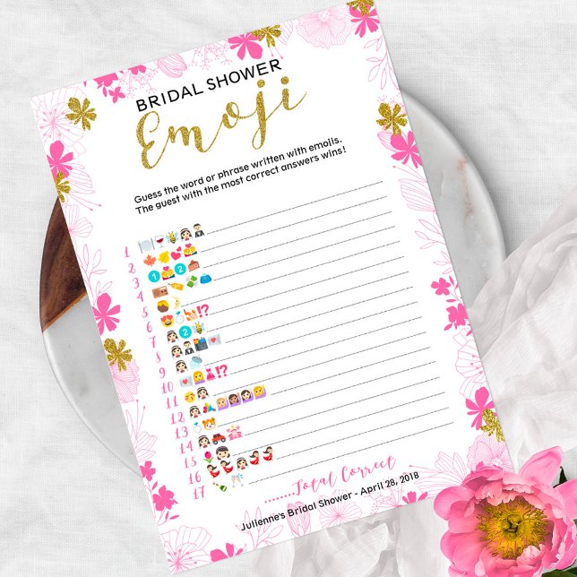 Jeu de devinette Emoji pour enterrement de vie de  (Créateur téléchargé)