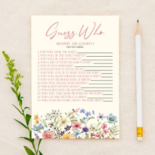 Jeu de devinette florale de fleur sauvage pour Bab