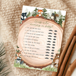 Jeu de devinette Maman ou Papa Animaux de la forêt