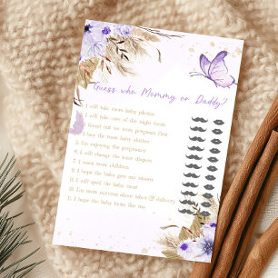 Jeu de devinette Maman ou Papa Papillon Floral