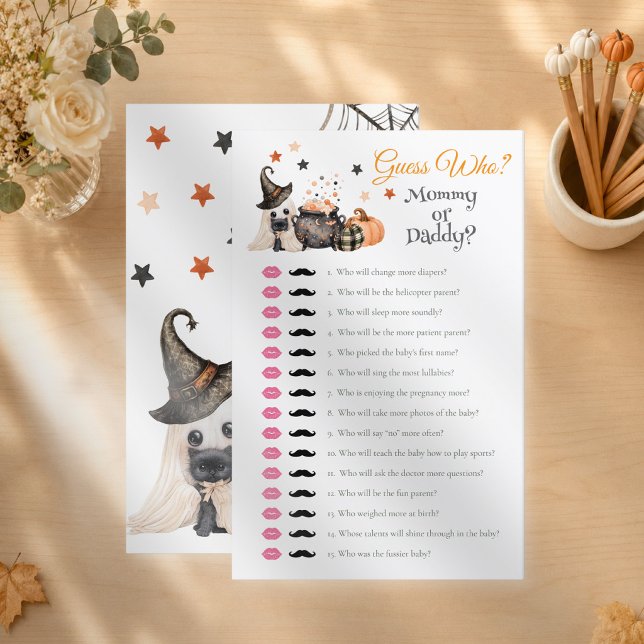 Jeu de devinette Maman ou Papa pour Halloween (Mommy or Daddy Guess Who Halloween Game)