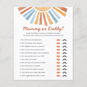 Jeu de devinette Maman ou Papa Shower Bébé Sunshin