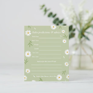 Jeu de devinette pour baby shower au vert sauge él