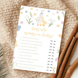 Jeu de devinette pour Baby Shower Bébé Gingham Sil