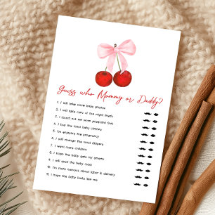 Jeu de devinette pour Baby Shower Cerise sur le Gâ