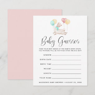 Jeu de devinette pour Baby Shower Douce Lama