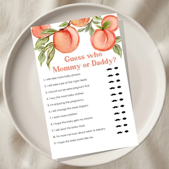 Jeu de devinette pour Baby Shower 'Douce petite pê (Créateur téléchargé)