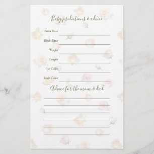 Jeu de devinette pour baby shower Elegant Baby in 