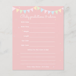 Jeu de devinette pour Baby Shower fille avec un él