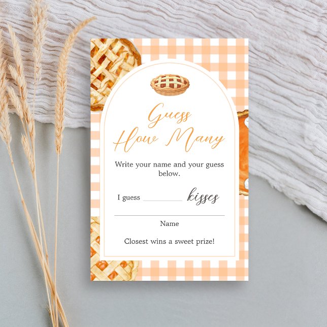 Jeu de devinette pour Baby Shower 'Little Cutie Pi (Little Cutie Pie Gingham Baby Shower Game)