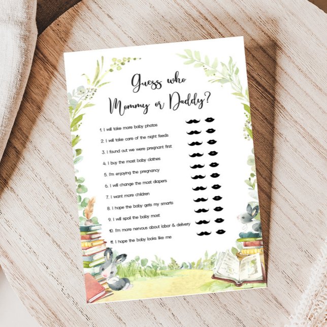 Jeu de devinette pour Baby Shower « Nouveau chapit (Storybook Baby Shower Game)
