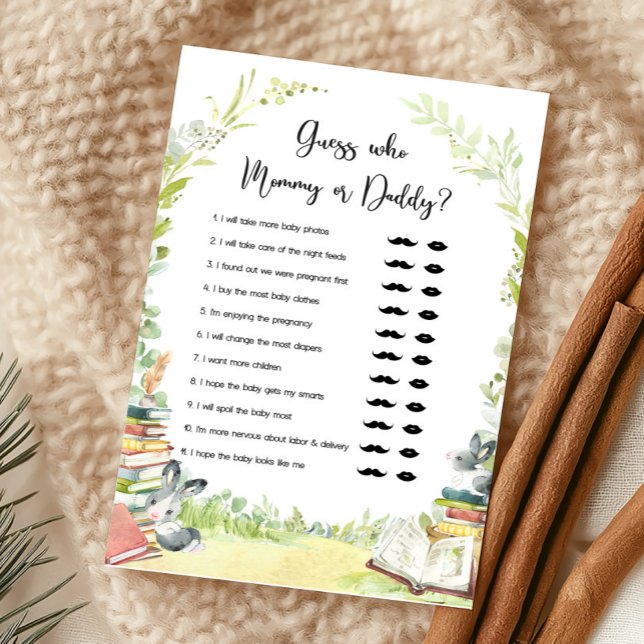 Jeu de devinette pour Baby Shower Nouveau Chapitre (Storybook New Chapter Baby Shower Game)