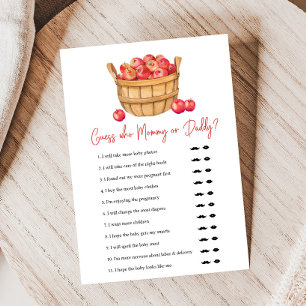 Jeu de devinette pour Baby Shower Panier de pommes