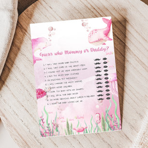 Jeu de devinette pour Baby Shower Rose sous la mer