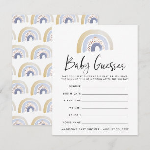 Jeu de devinette pour Baby Shower sur le thème arc
