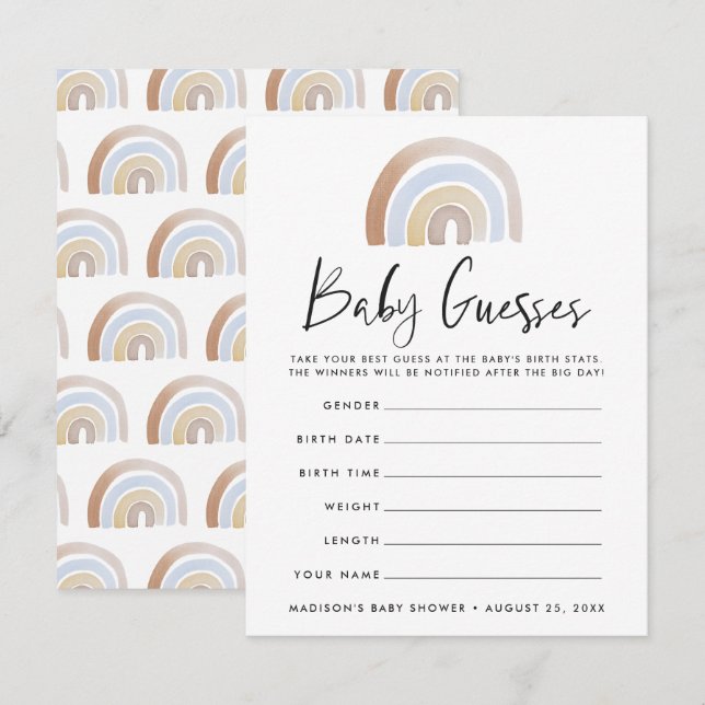 Jeu de devinette pour baby shower sur le thème d'a (Devant / Derrière)