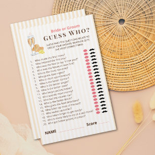 Jeu de devinette pour la fête de mariage Butter To