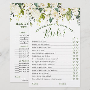 Jeu de double face de mariage floral blanc ivoire