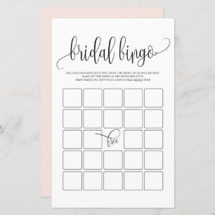 Jeu de douche de bingo noir Script nuptiale