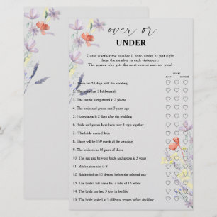 Jeu de douche de mariée Boho Floral dessus ou dess