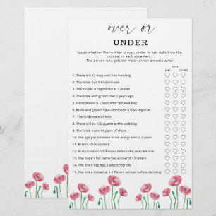 Jeu de douche de mariée sur ou sous floral