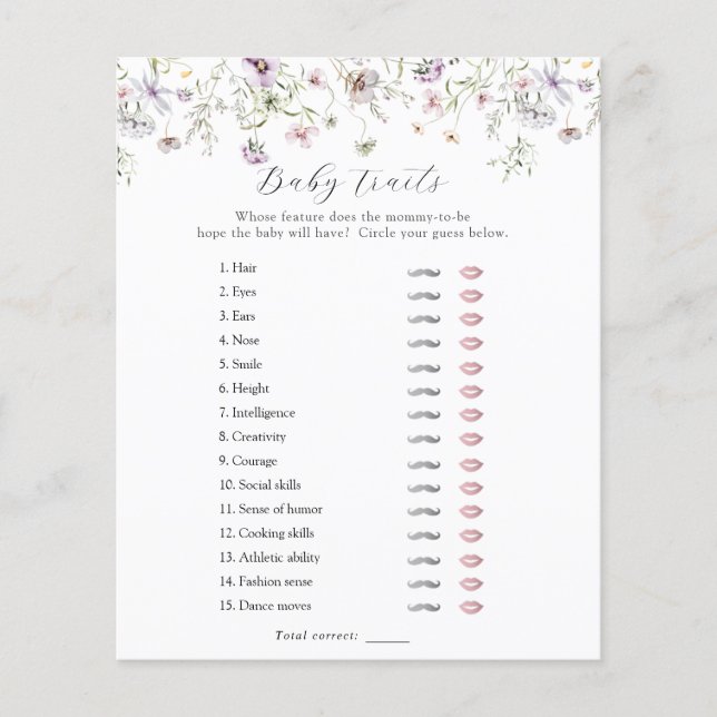 Jeu de douche Delicy Purple Fleur sauvage Baby Tra (Devant)